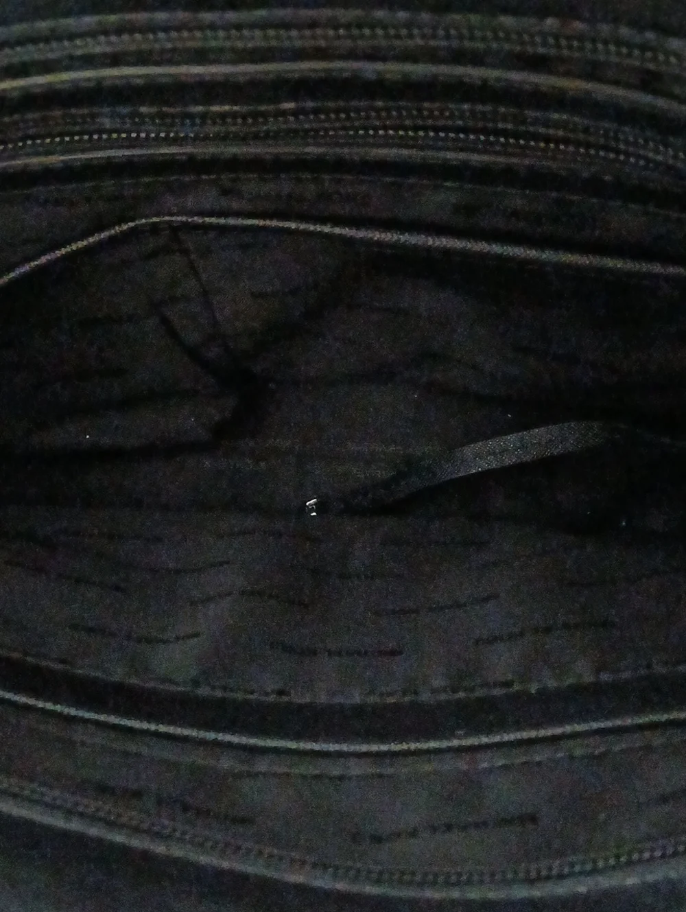 Michael Kors Black Logo Tote with Silver Trim and Front Zip